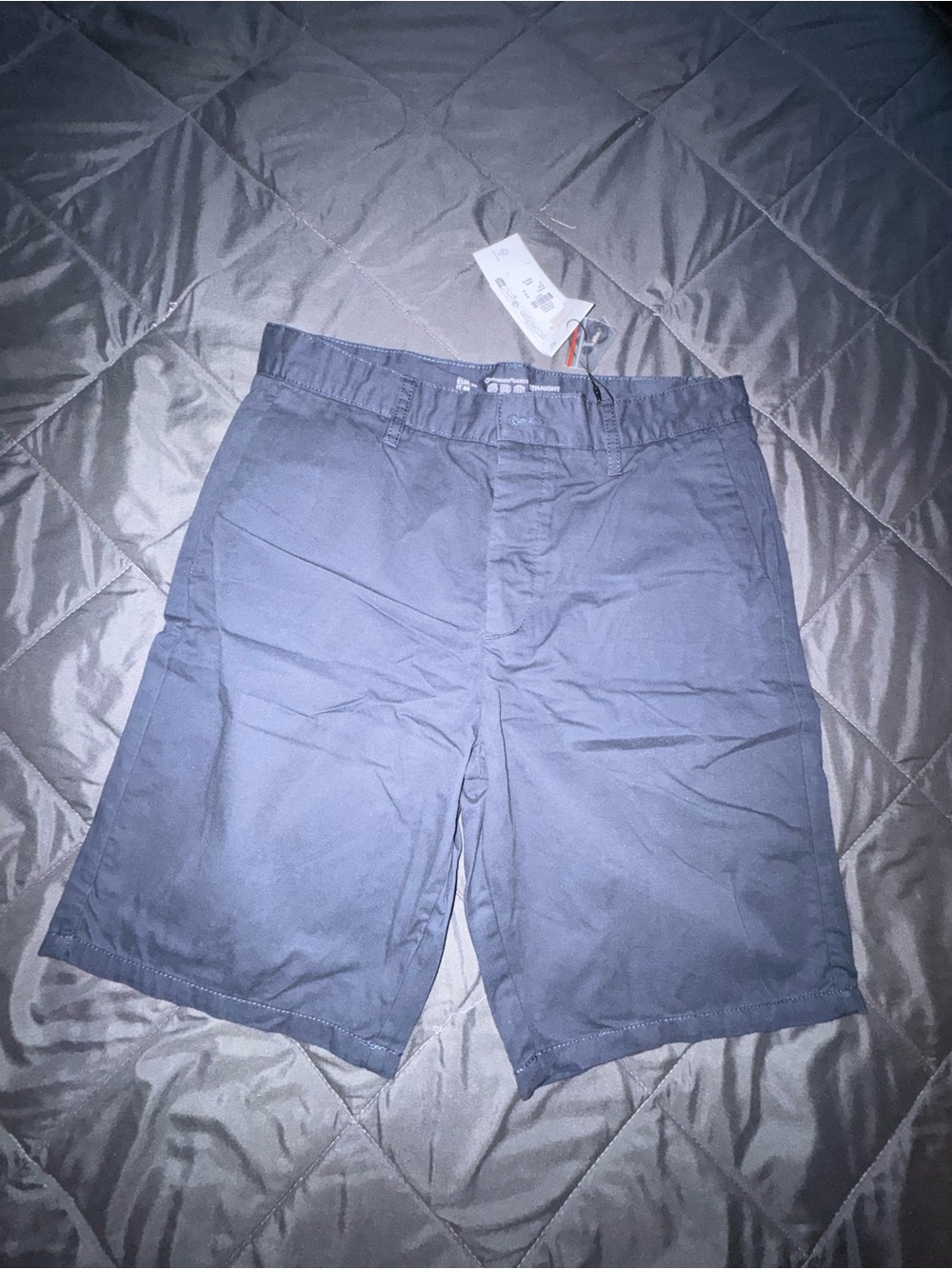 Primark Men's Navy Flat Front Cotton Shorts
